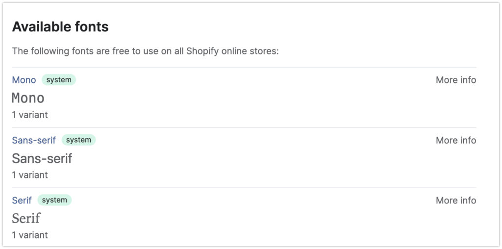 shopify-available-fonts