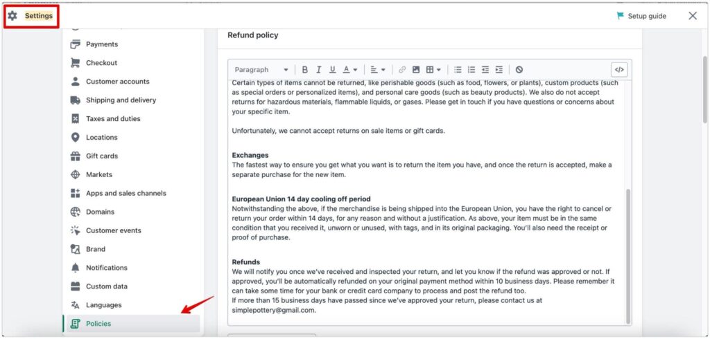 shopify-policies-pages