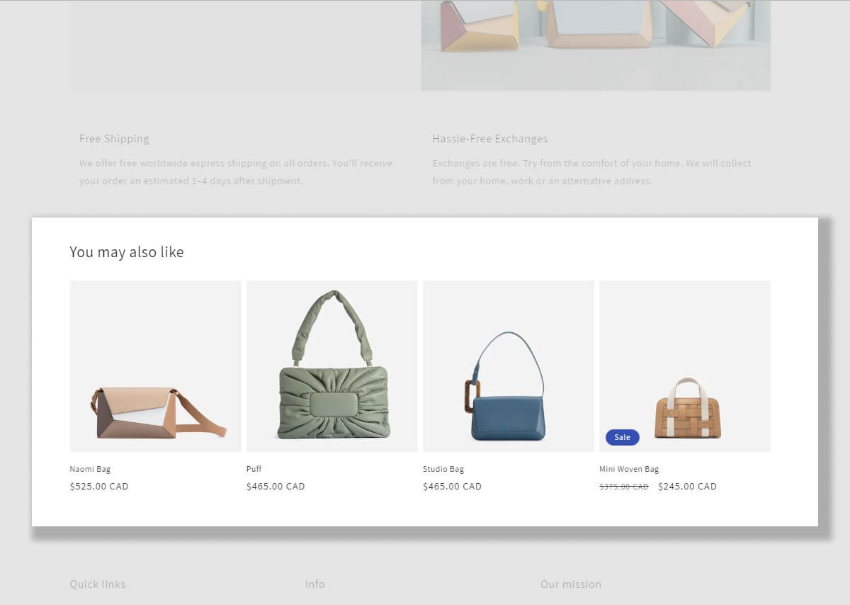 Dawn Theme - Product recommendation section