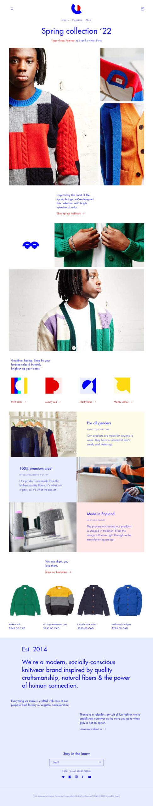 Colorblock Theme - Homepage