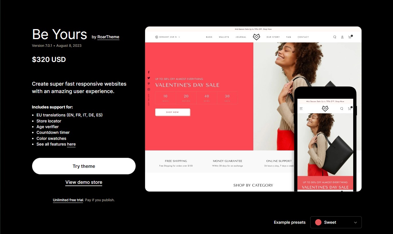 Be Yours Theme - Shopify