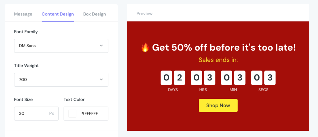 How to show Shopify Countdown Timer on multiple pages - Content Design
