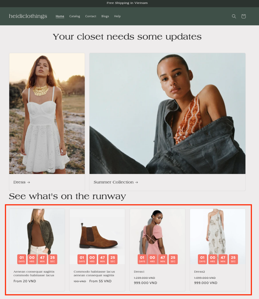 How to show Shopify Countdown Timer on product image - Step 7