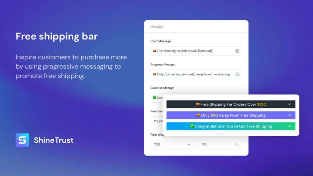 Shopify Free Shipping Bar