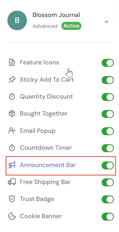 How to add Shopify Announcement Bar
