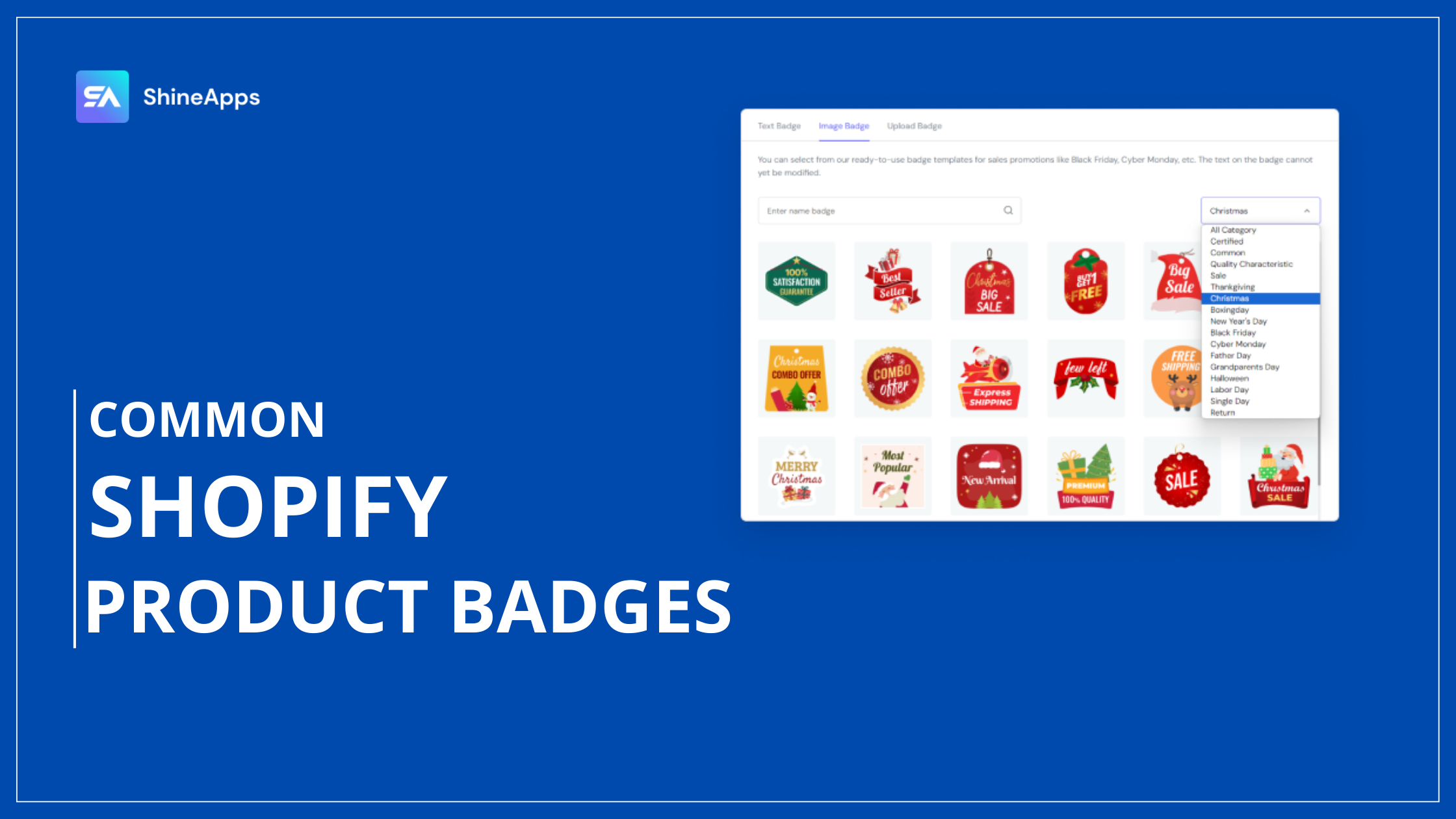 Common Shopify product badges used by store owners
