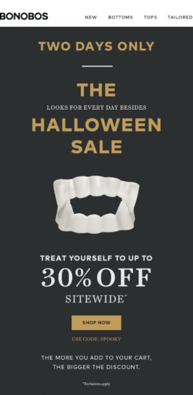 bonobos-halloween-flash-sale-email-campaign