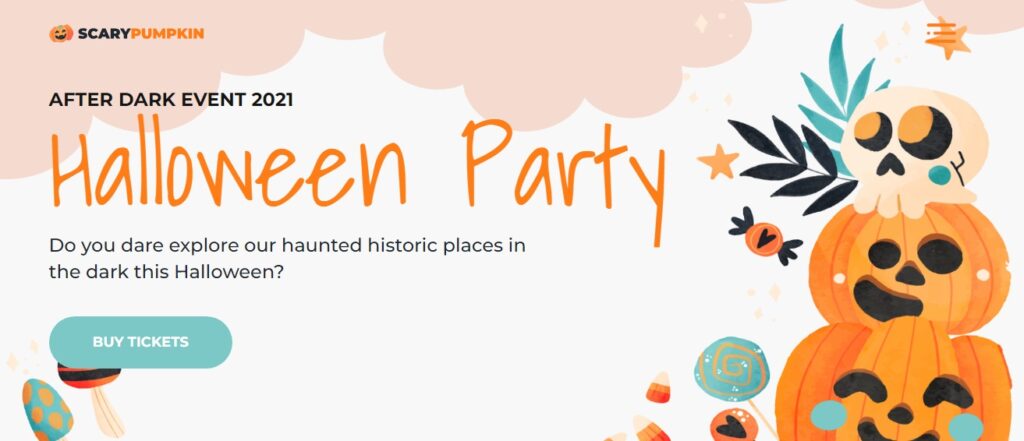 Scary Pumpkin - Holiday Landing Pages