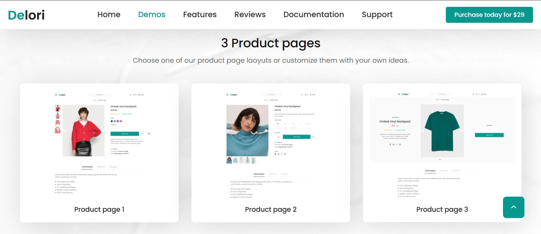 Delori Theme - Product Page Demo