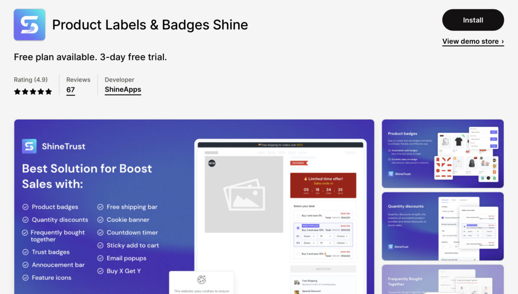 product-badges-and-labels-shine