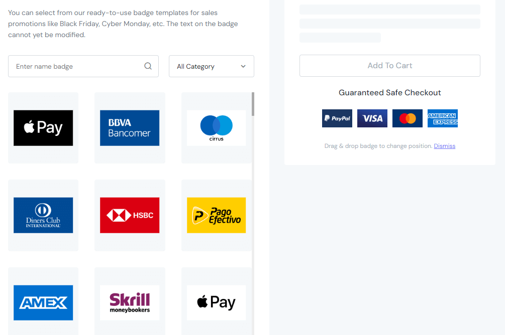 Product badges - ShineTrust - Payment