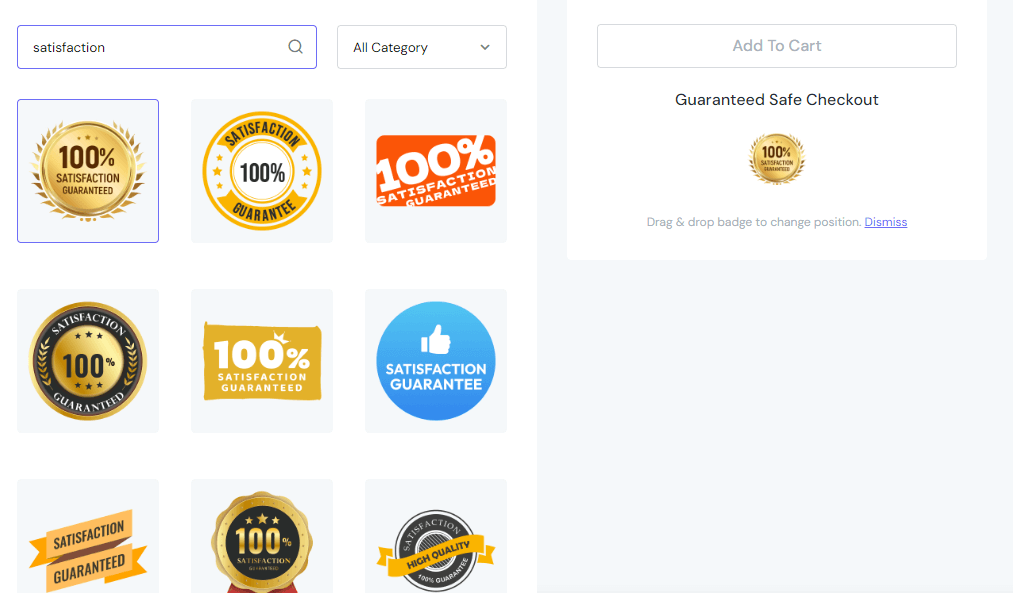 Product badges - ShineTrust - Satisfaction